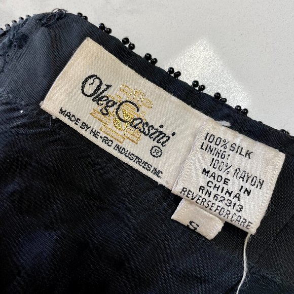 ❌SOLD❌ Oleg Cassini Vintage Beaded Sequin Strapless Bustier 100% silk top - Picture 7 of 7